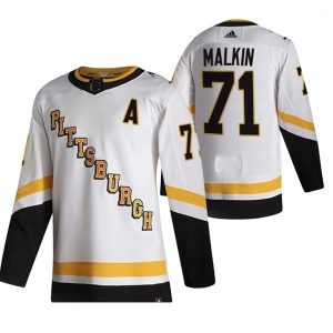 Pittsburgh Penguins Trikot Evgeni Malkin 71 2022 Reverse Retro Weiß Authentic